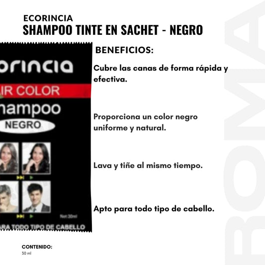 SHAMPOO TINTA EN SACHER 30ML – NEGRO
