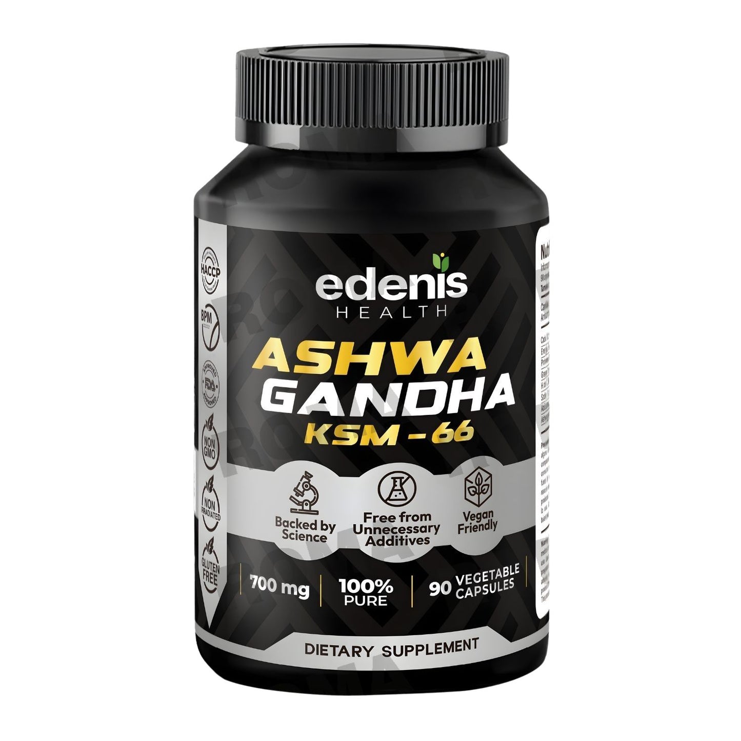 ASHWAGANDHA KSM-66 90 CÁPSULAS EDENIS HEALTH