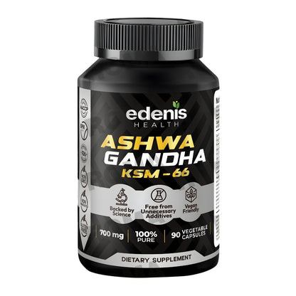 ASHWAGANDHA KSM-66 90 CÁPSULAS EDENIS HEALTH