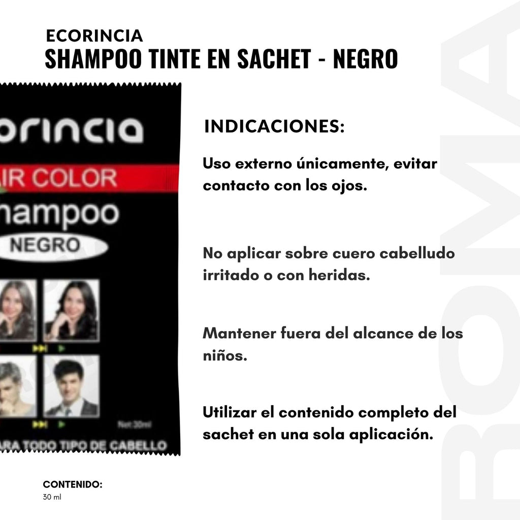 SHAMPOO TINTA EN SACHER 30ML – NEGRO