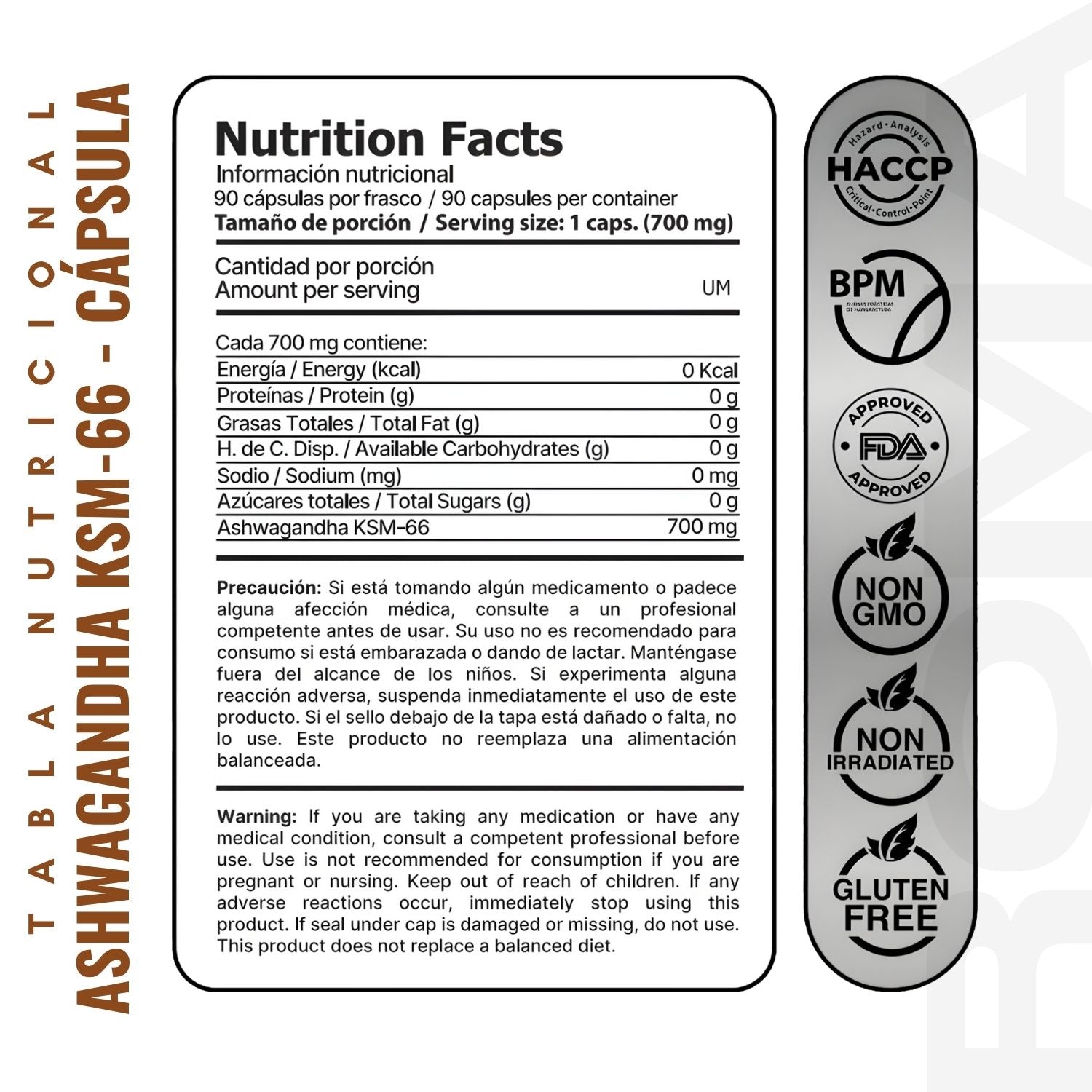 ASHWAGANDHA KSM-66 90 CÁPSULAS EDENIS HEALTH