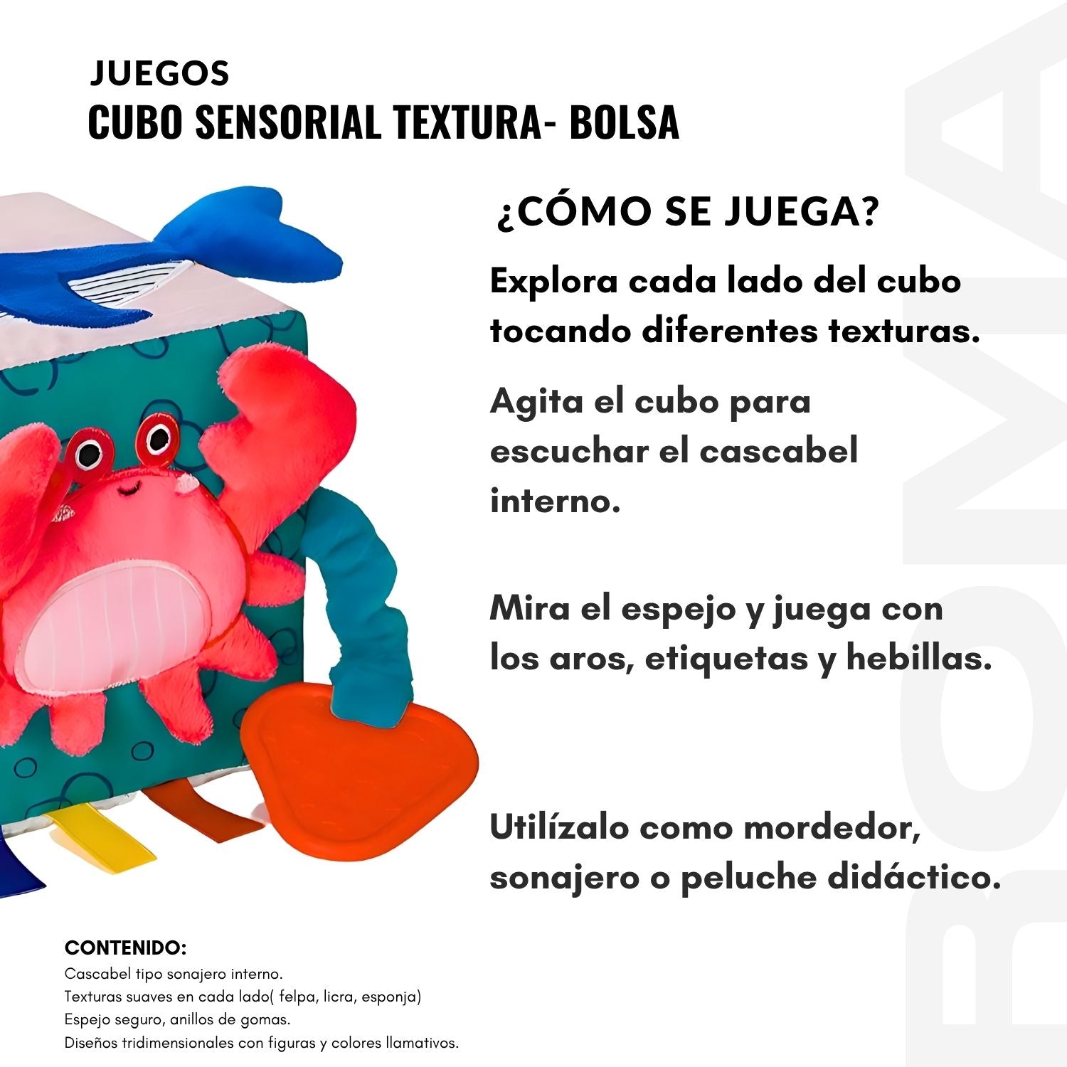CUBO SENSORIAL TEXTURA - BOLSA