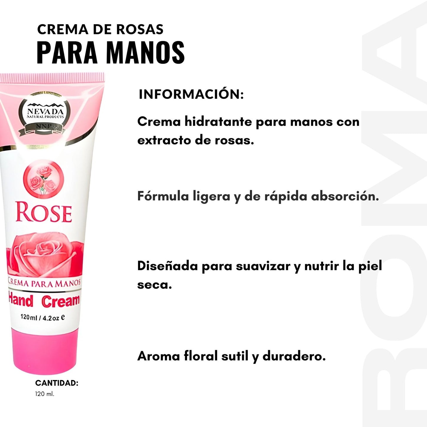 CREMA DE ROSAS PARA MANOS 120ML NEVADA
