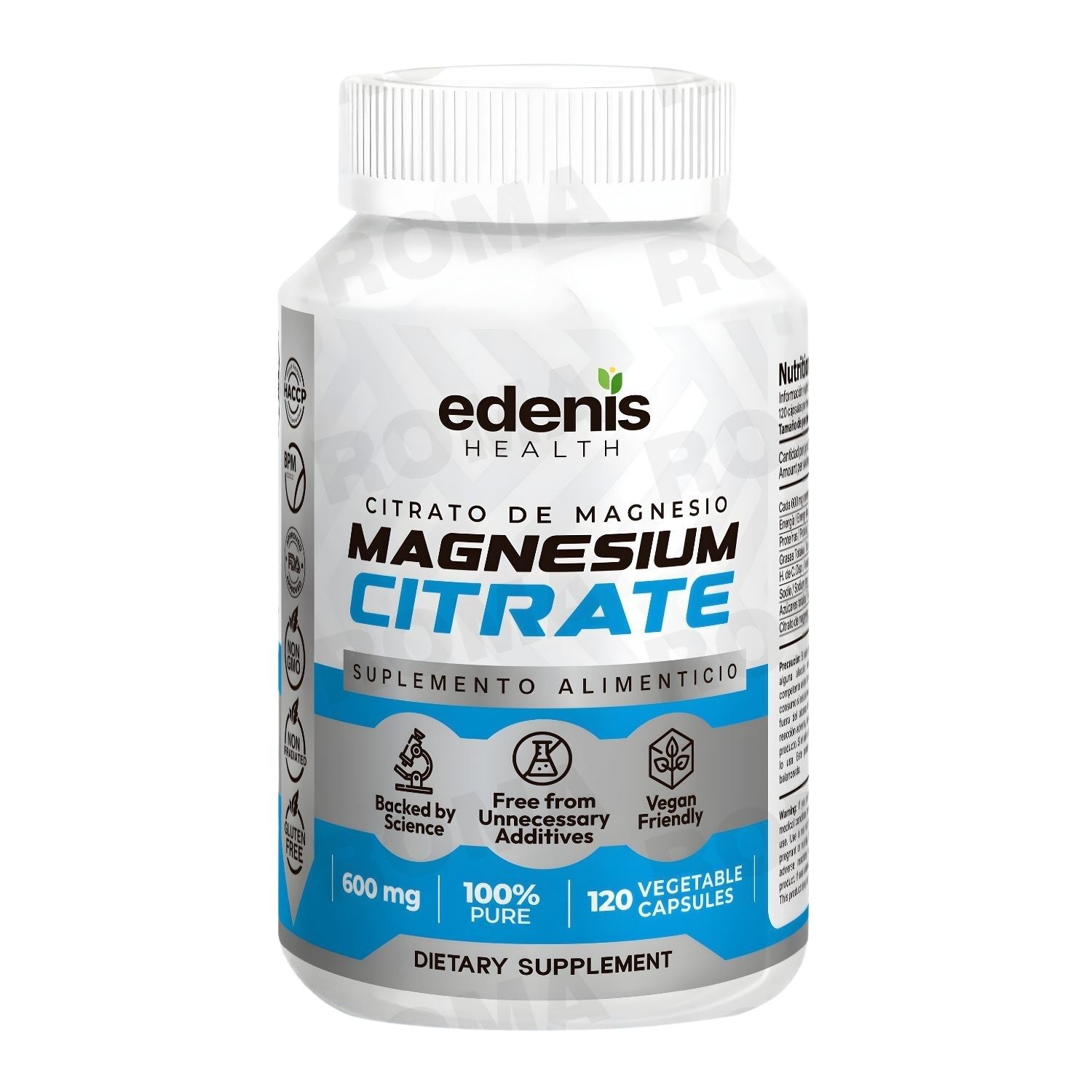 CITRATO DE MAGNESIO 120 CÁPSULAS EDENIS HEALTH