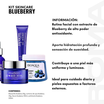 KIT SKINCARE BLUEBERRY 4 PZS BIOAQUA