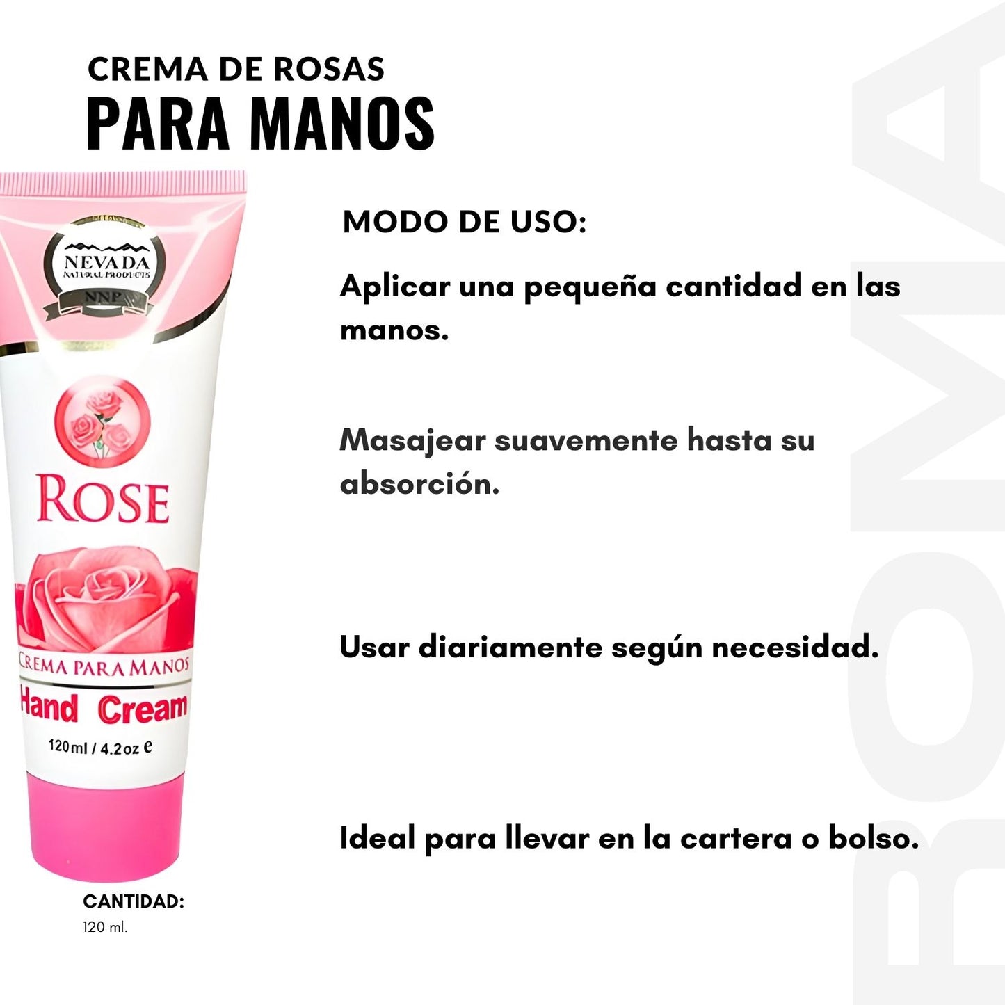 CREMA DE ROSAS PARA MANOS 120ML NEVADA