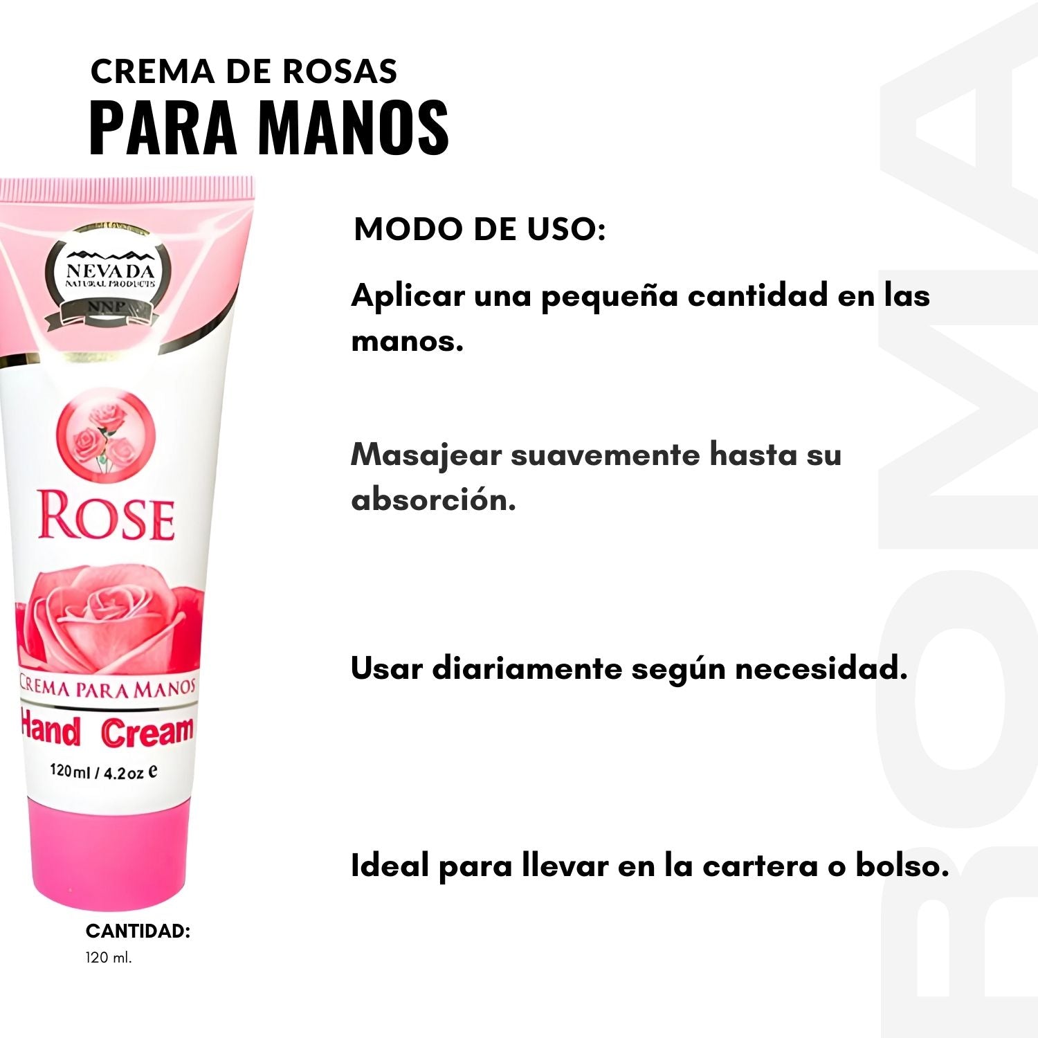 CREMA DE ROSAS PARA MANOS 120ML NEVADA