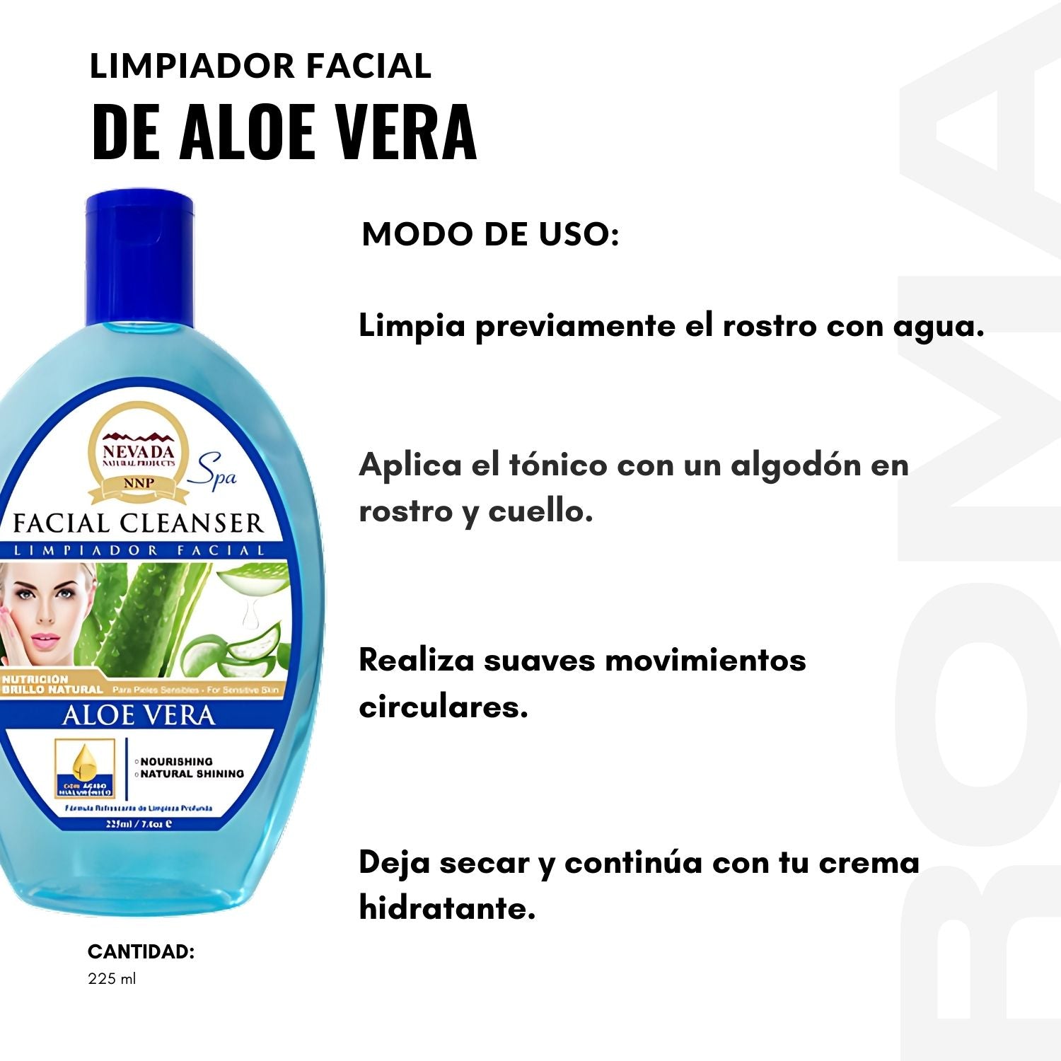 LIMPIADOR FACIAL DE ALOE VERA 225ML NEVADA