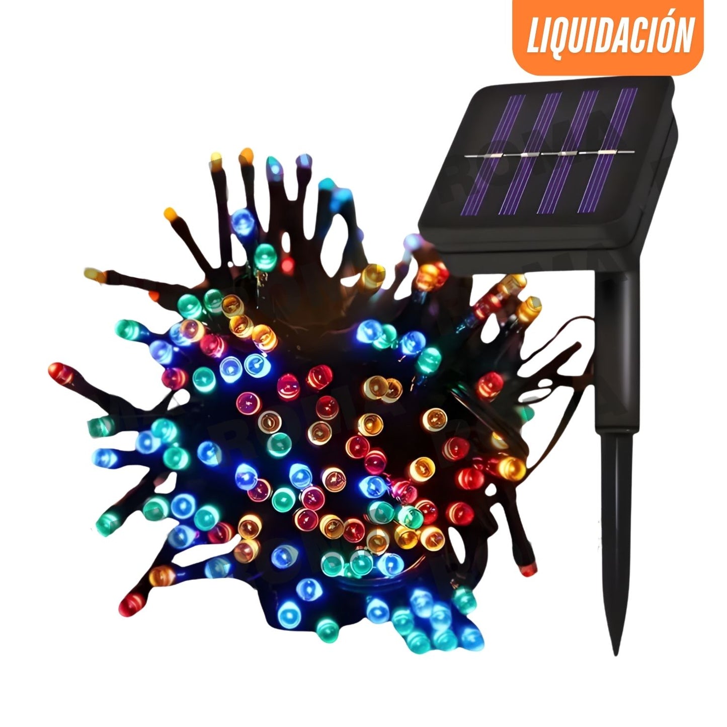 LUCES CON PANEL SOLAR MULTICOLOR 10 METROS
