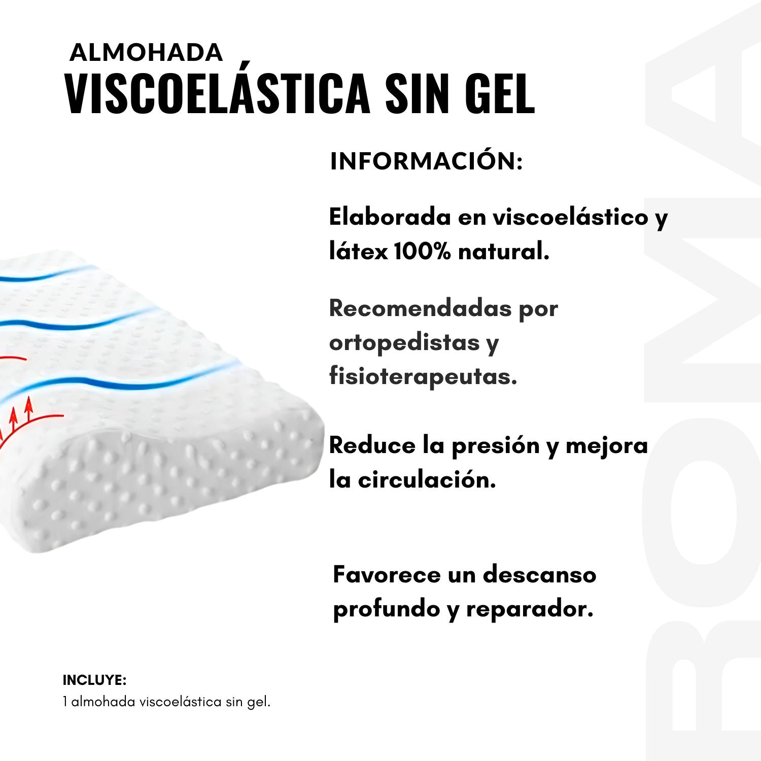 ALMOHADA VISCOELÁSTICA SIN GEL