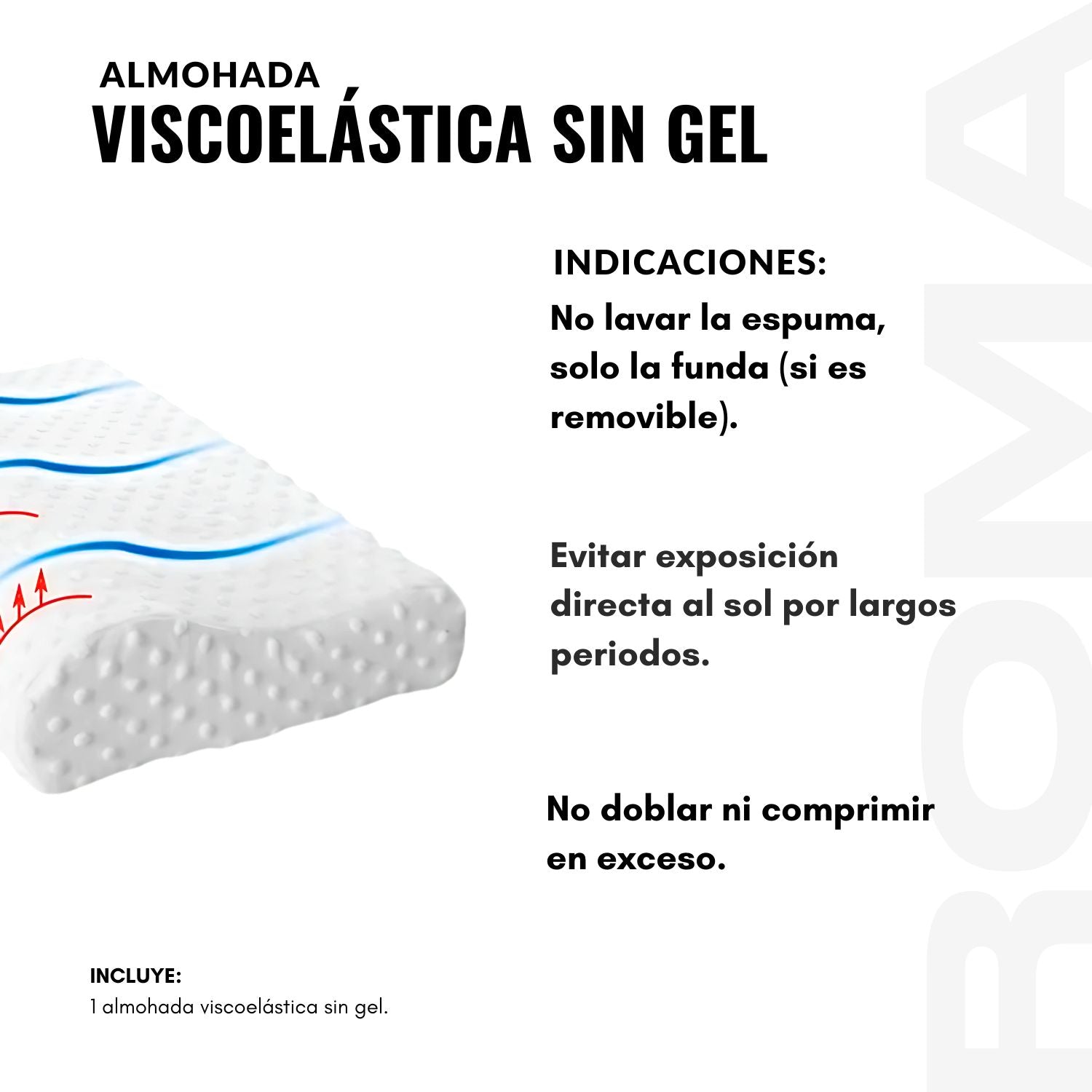 ALMOHADA VISCOELÁSTICA SIN GEL