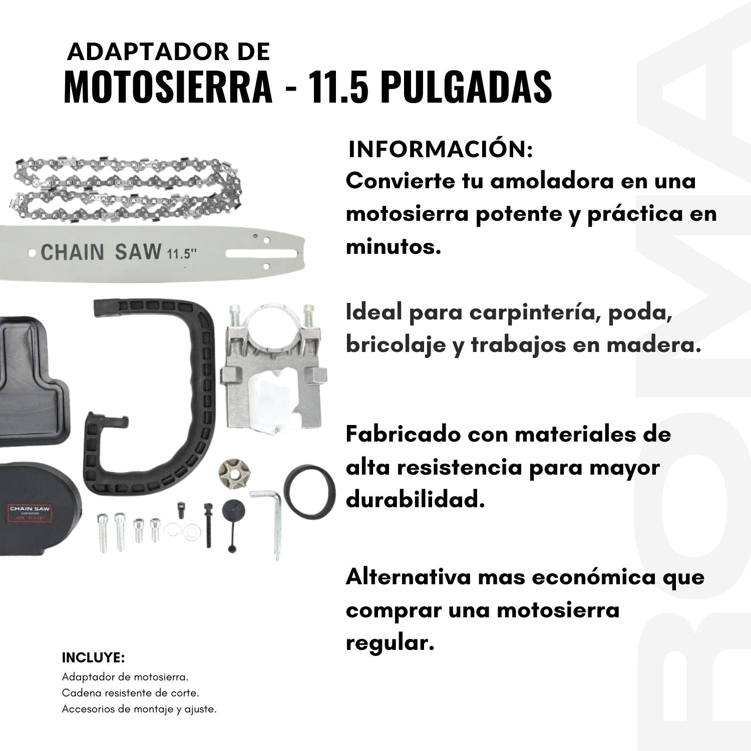 ADAPTADOR DE MOTOSIERRA – 11.5 PULGADAS