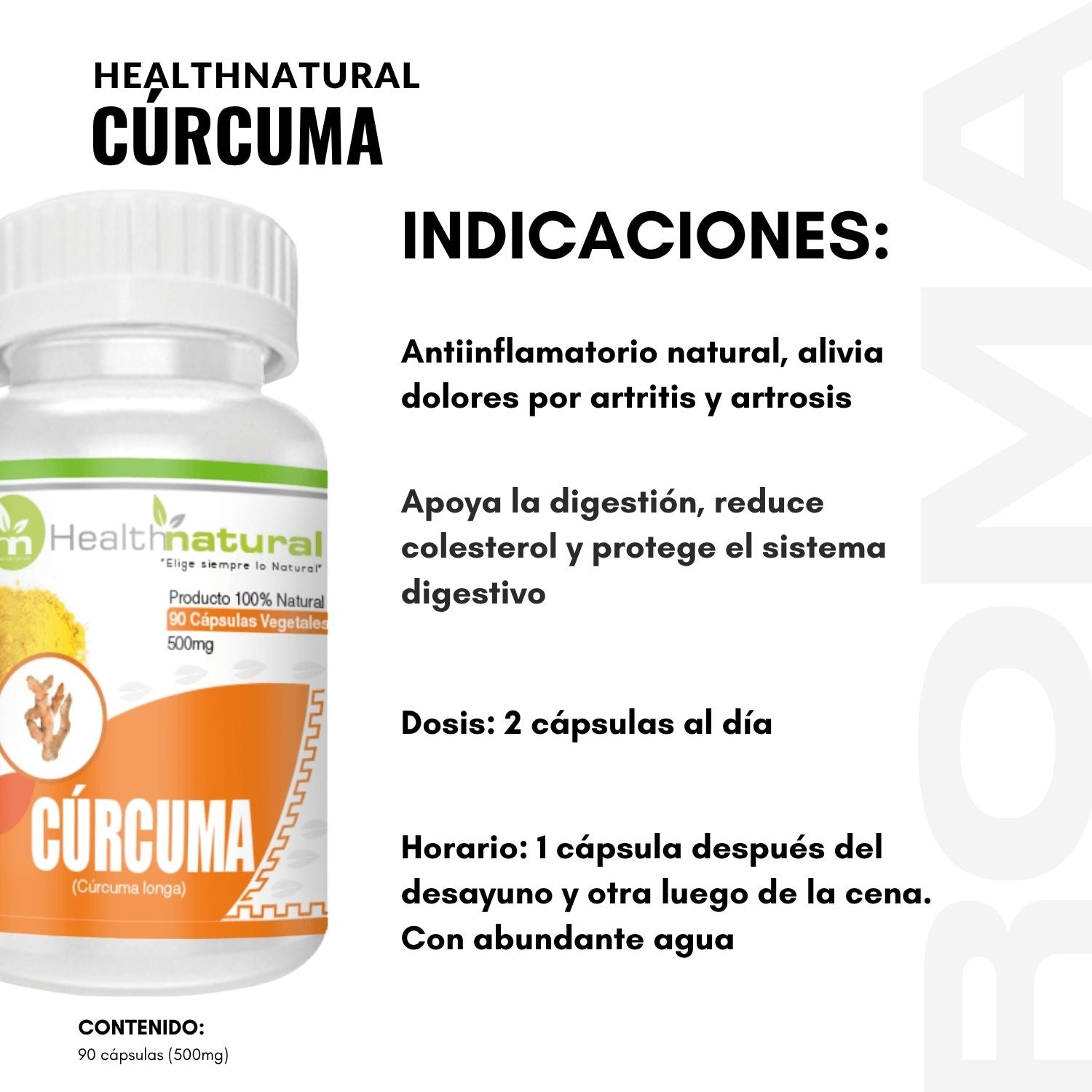 CÚRCUMA HEALTHNATURAL 500MG