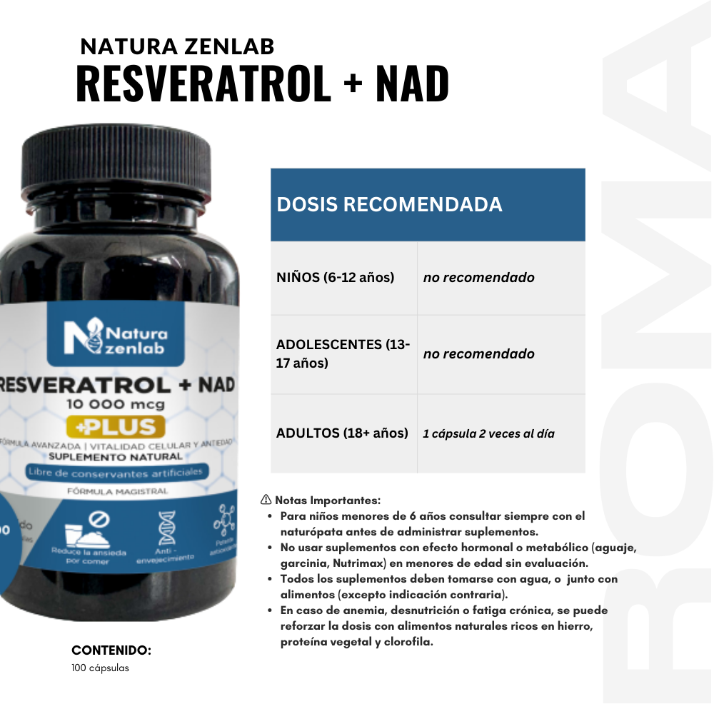 RESVERATROL + NAD PLUS+