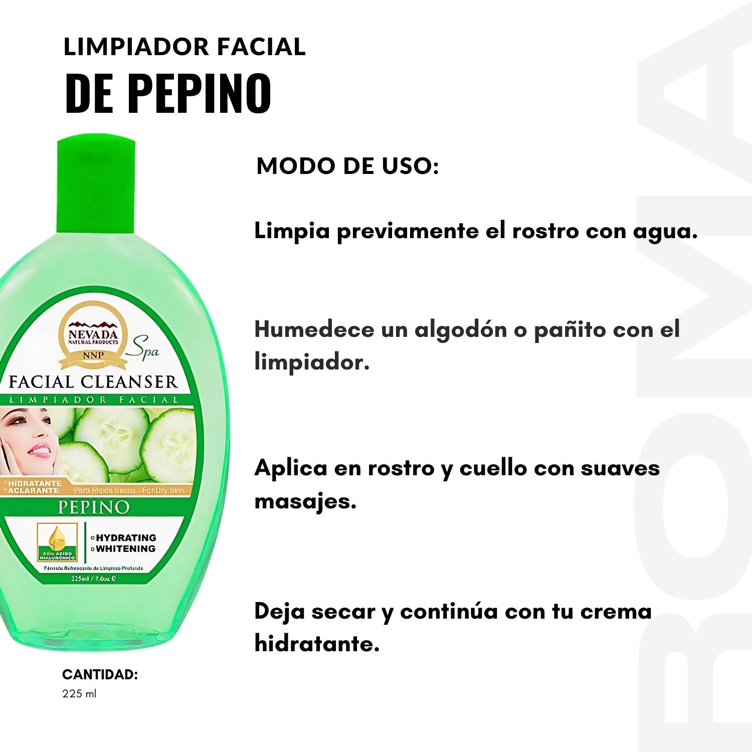 LIMPIADOR FACIAL DE PEPINO