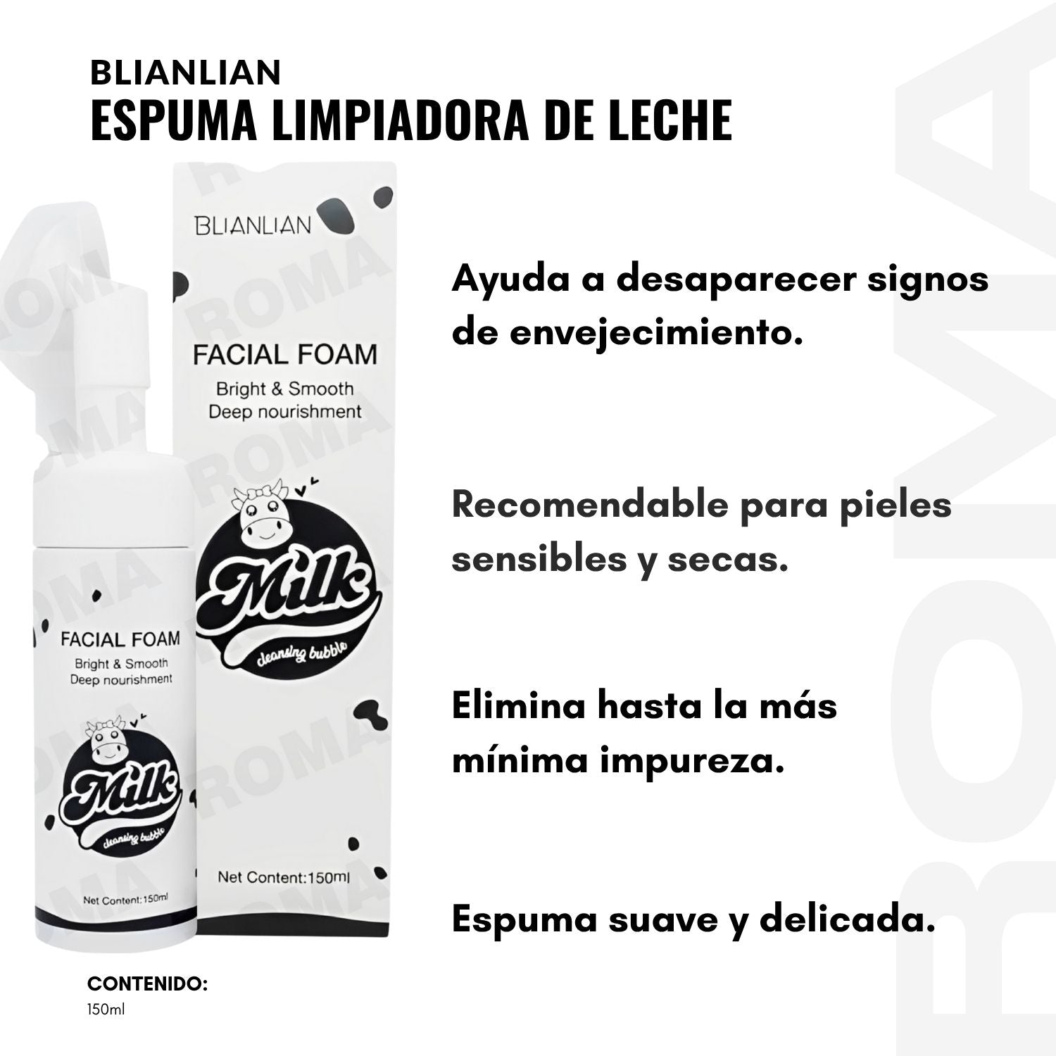 ESPUMA LIMPIADORA DE LECHE BRIANLIAN 150 ML