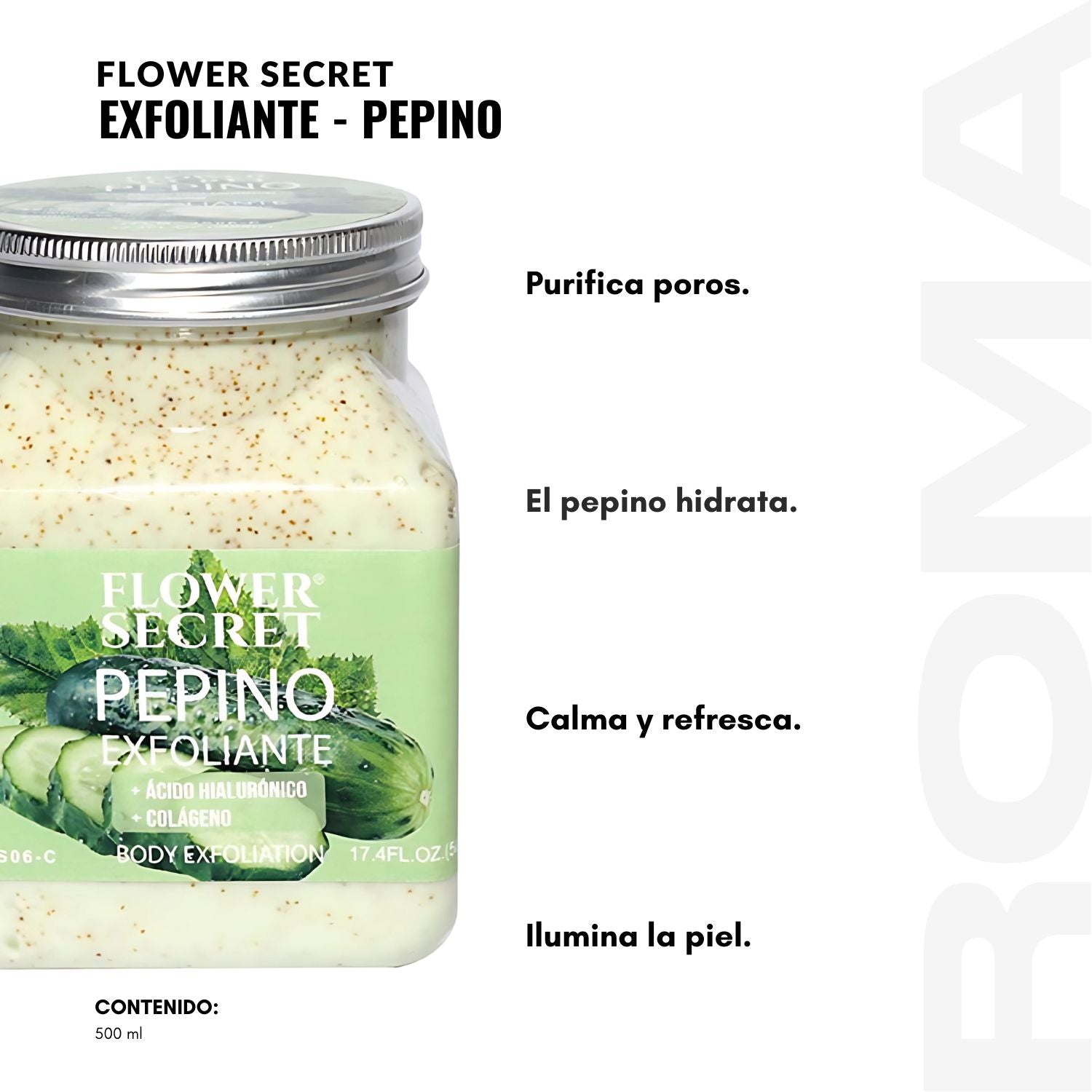 CREMA EXFOLIANTE PEPINO FLOWER SECRET 500ML