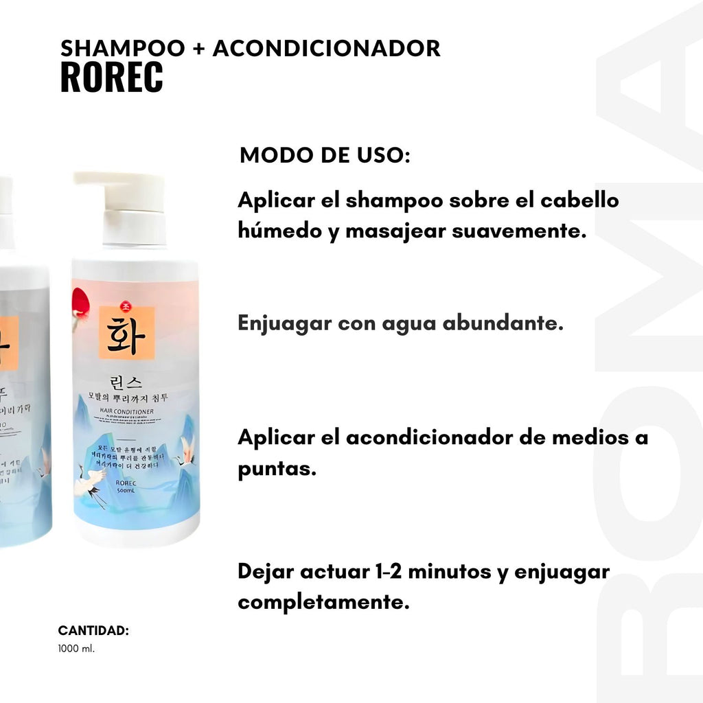 SHAMPOO + ACONDICIONADOR 1000ML ROREC