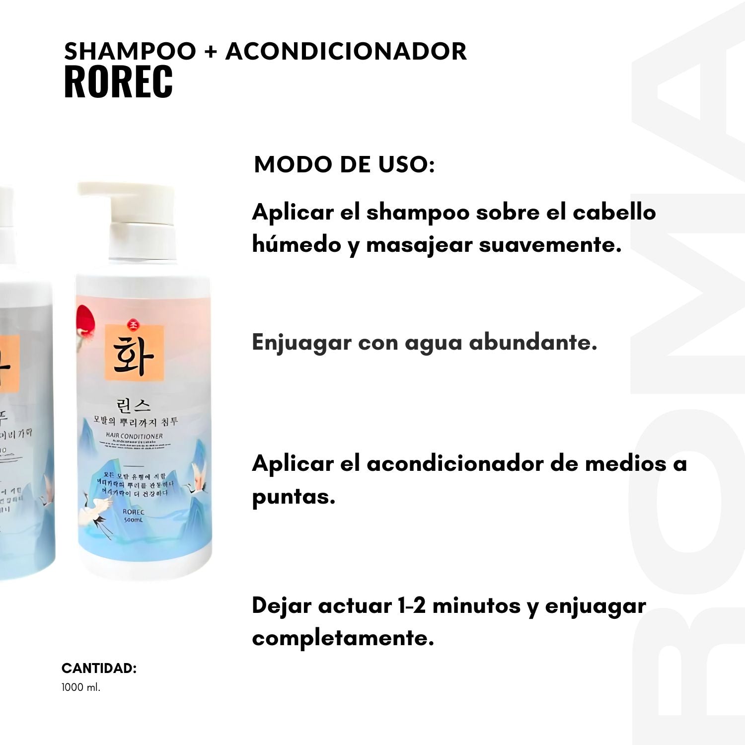 SHAMPOO + ACONDICIONADOR 1000ML ROREC