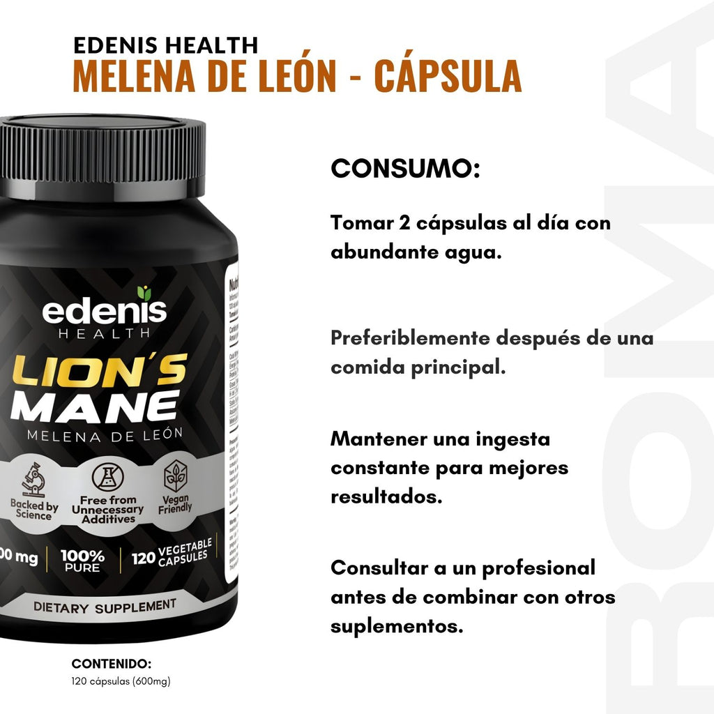 MELENA DE LEÓN 120 CÁPSULAS EDENIS HEALTH