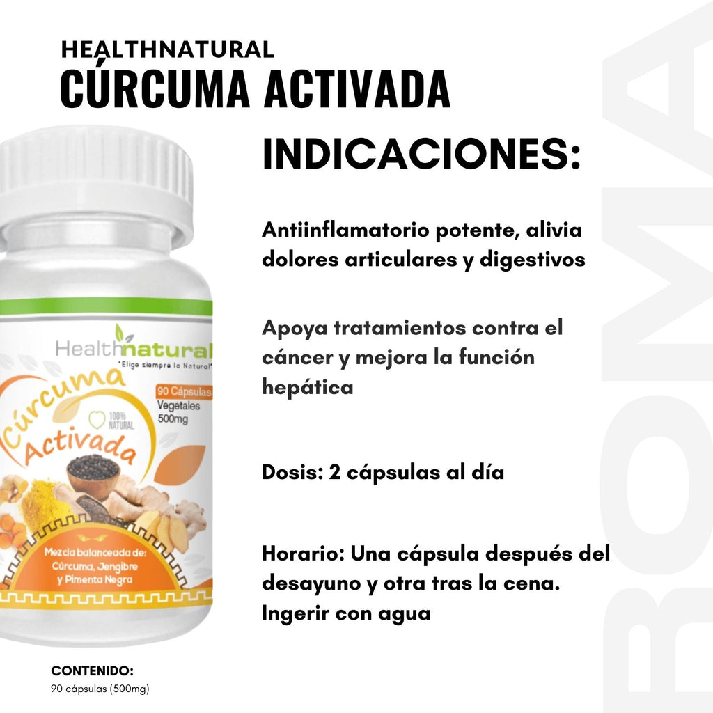 CÚRCUMA ACTIVADA HEALTHNATURAL 500MG
