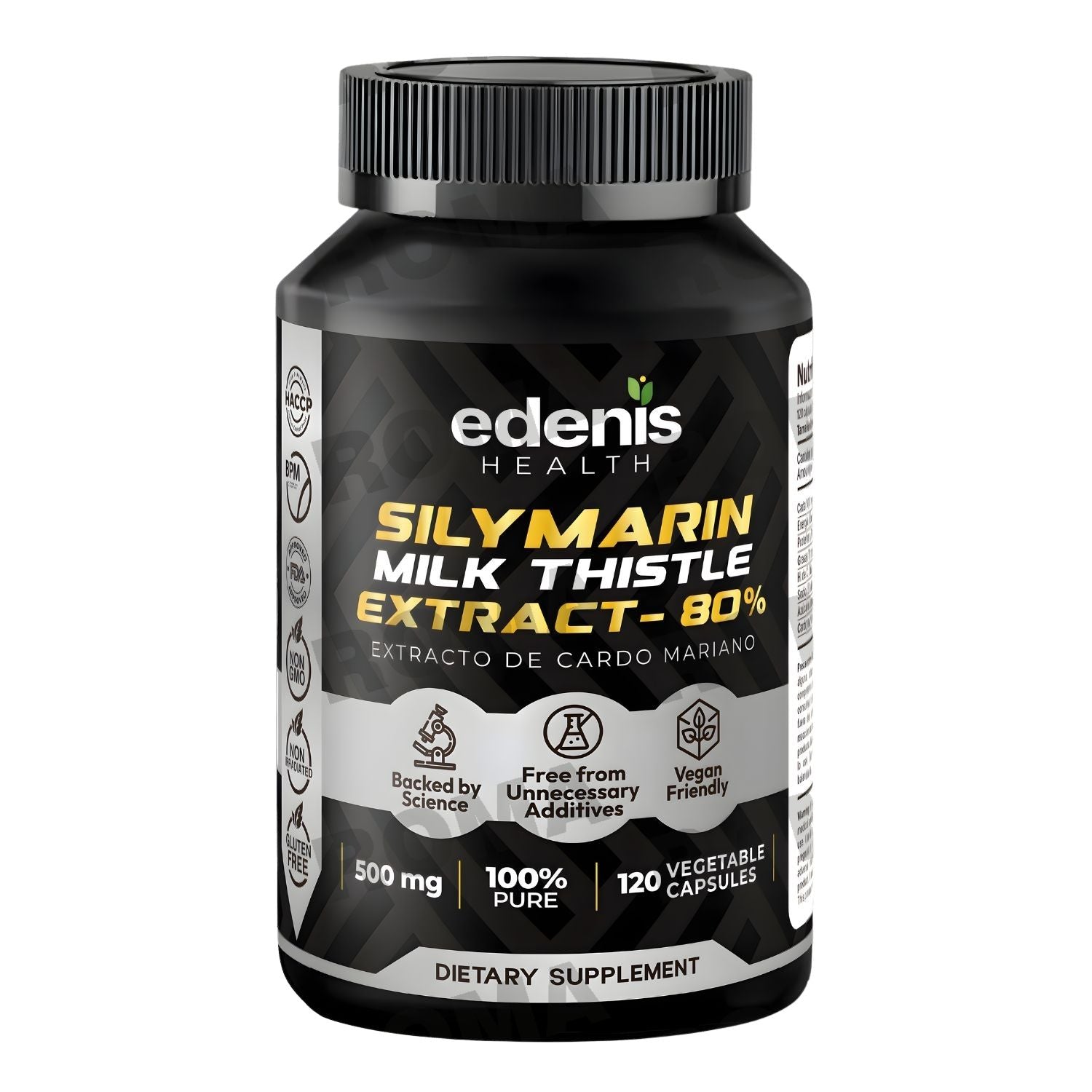 EXTRACTO DE CARDO MARIANO 80% 120 CÁPSULAS EDENIS HEALTH