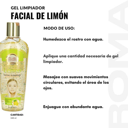 GEL LIMPIADOR FACIAL DE LIMÓN 225ML NEVADA