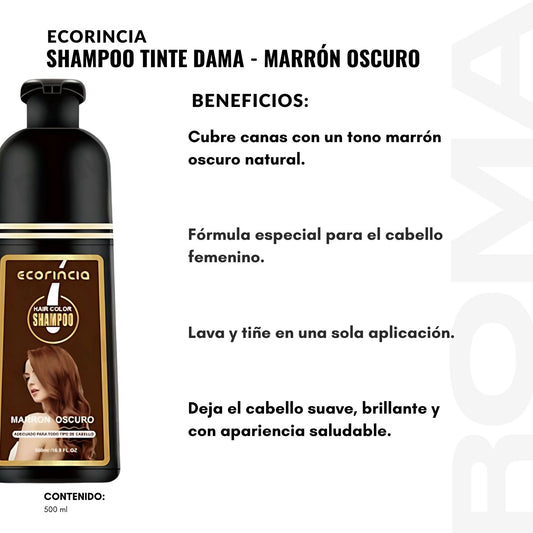 SHAMPOO TINTE DAMA – MARRÓN OSCURO