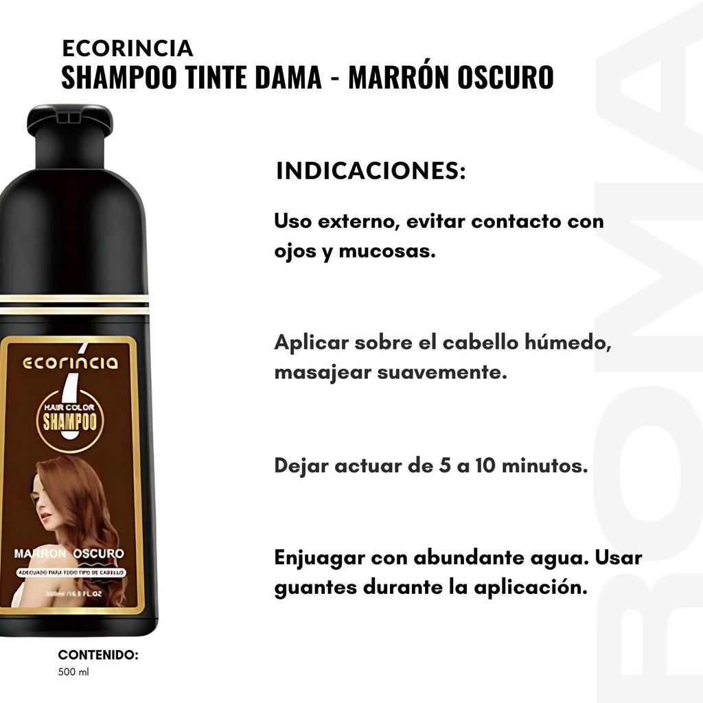 SHAMPOO TINTE DAMA – MARRÓN OSCURO