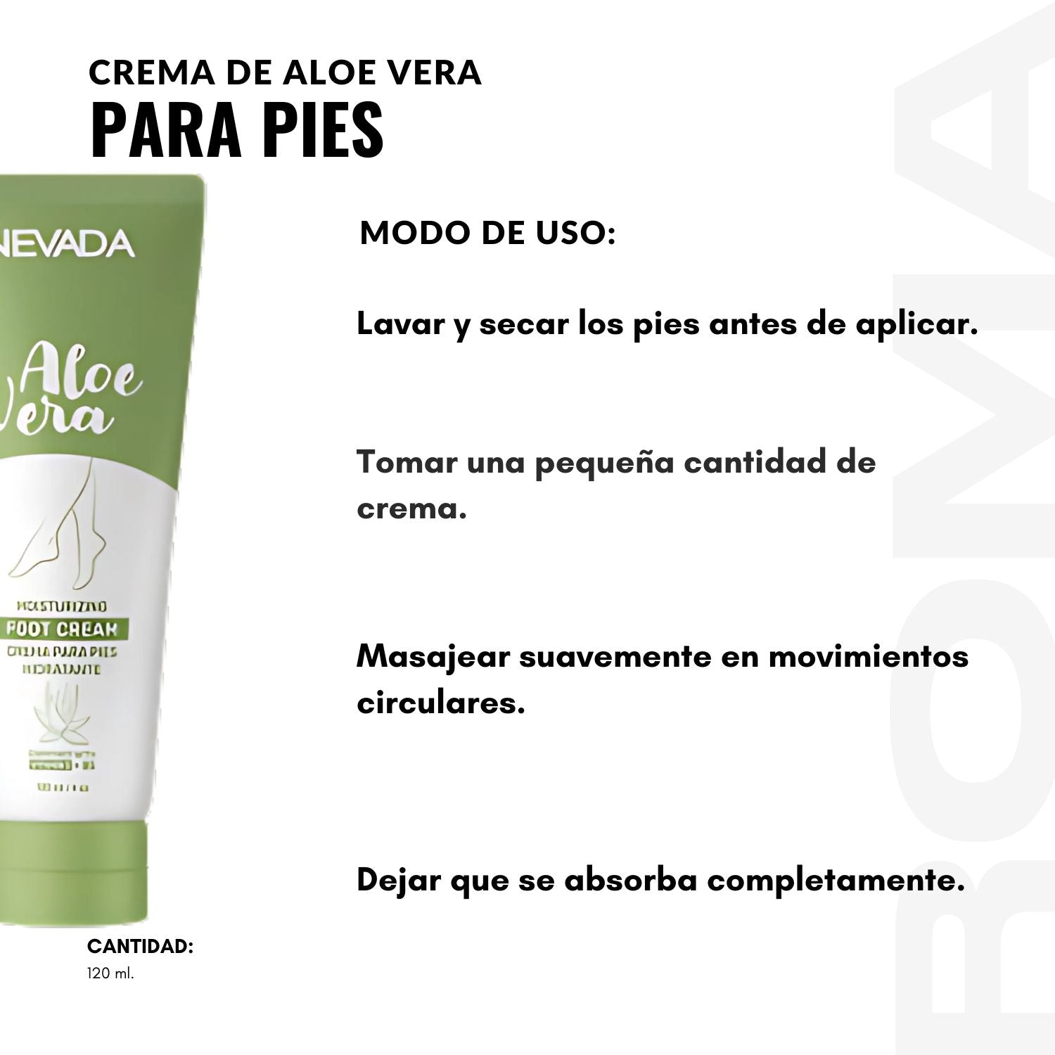 CREMA DE ALOE VERA PARA PIES 120ML NEVADA