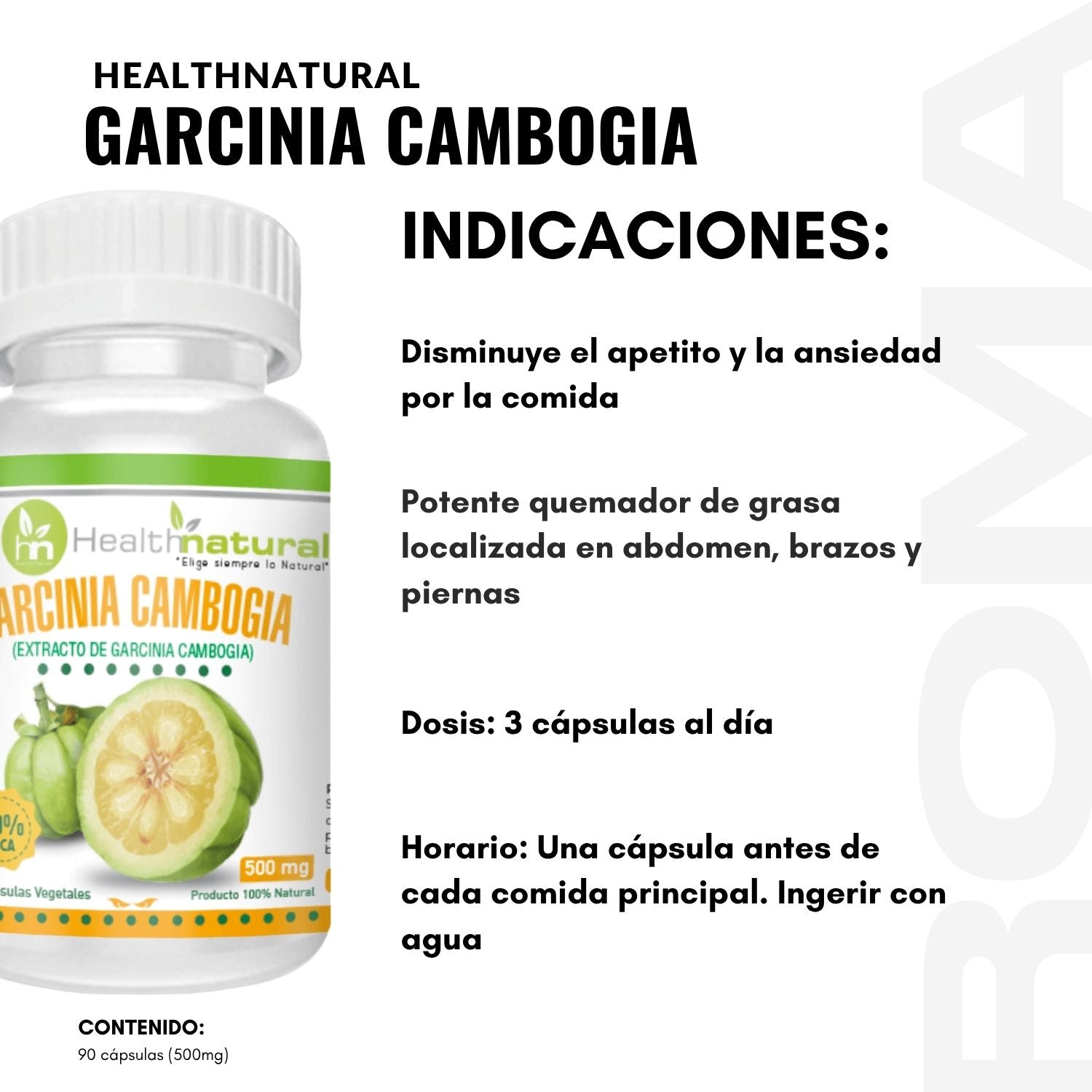 GARCINIA CAMBOGIA HEALTHNATURAL 500MG