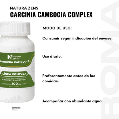 GARCINIA CAMBOGIA 100 CÁPSULAS NATURA ZENS