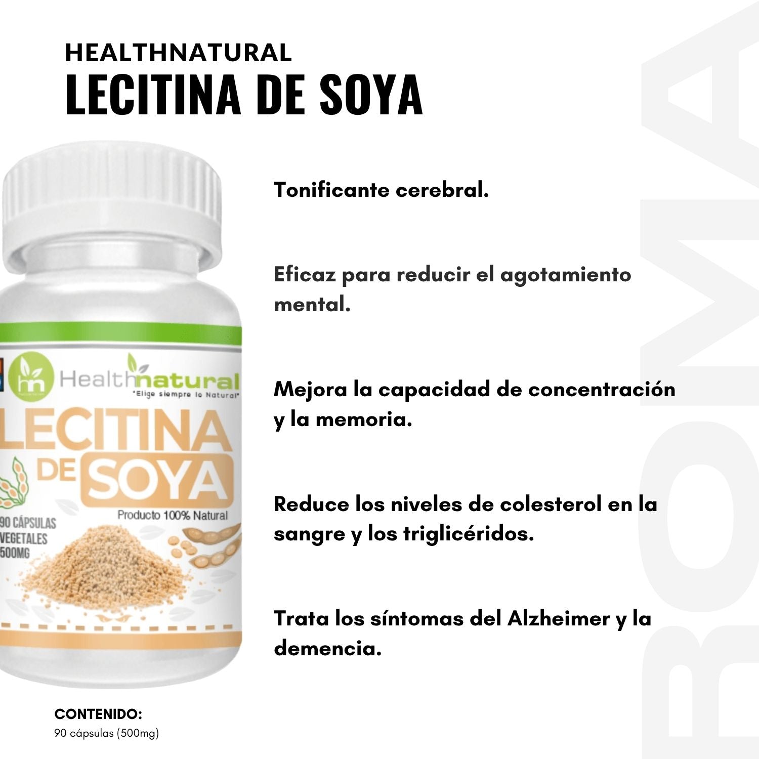 LECITINA DE SOYA HEALTHNATURAL 500MG