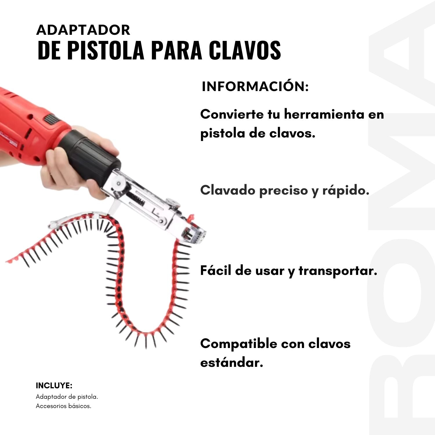 ADAPTADOR DE PISTOLA PARA CLAVOS