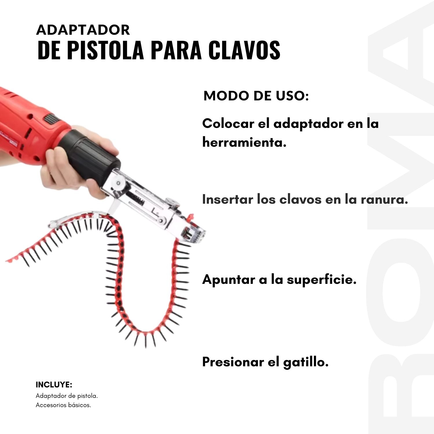 ADAPTADOR DE PISTOLA PARA CLAVOS
