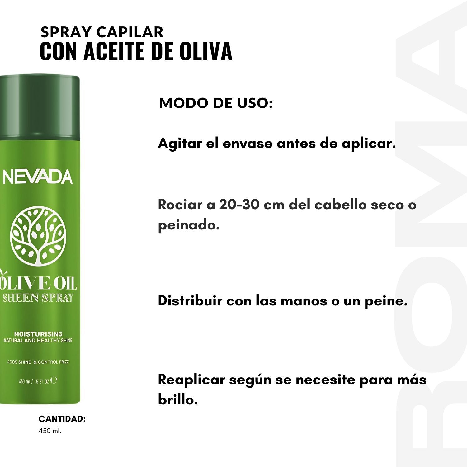 SPRAY CAPILAR CON ACEITE DE OLIVA 450ML