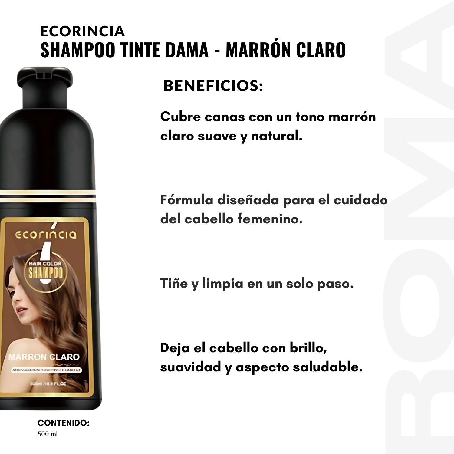 SHAMPOO TINTE DAMA – MARRÓN CLARO